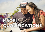 Image of two Maori students smiling with one playing a piano while the other looks on with links to Maori qualifications and Assessment support materials Maori Qualifications